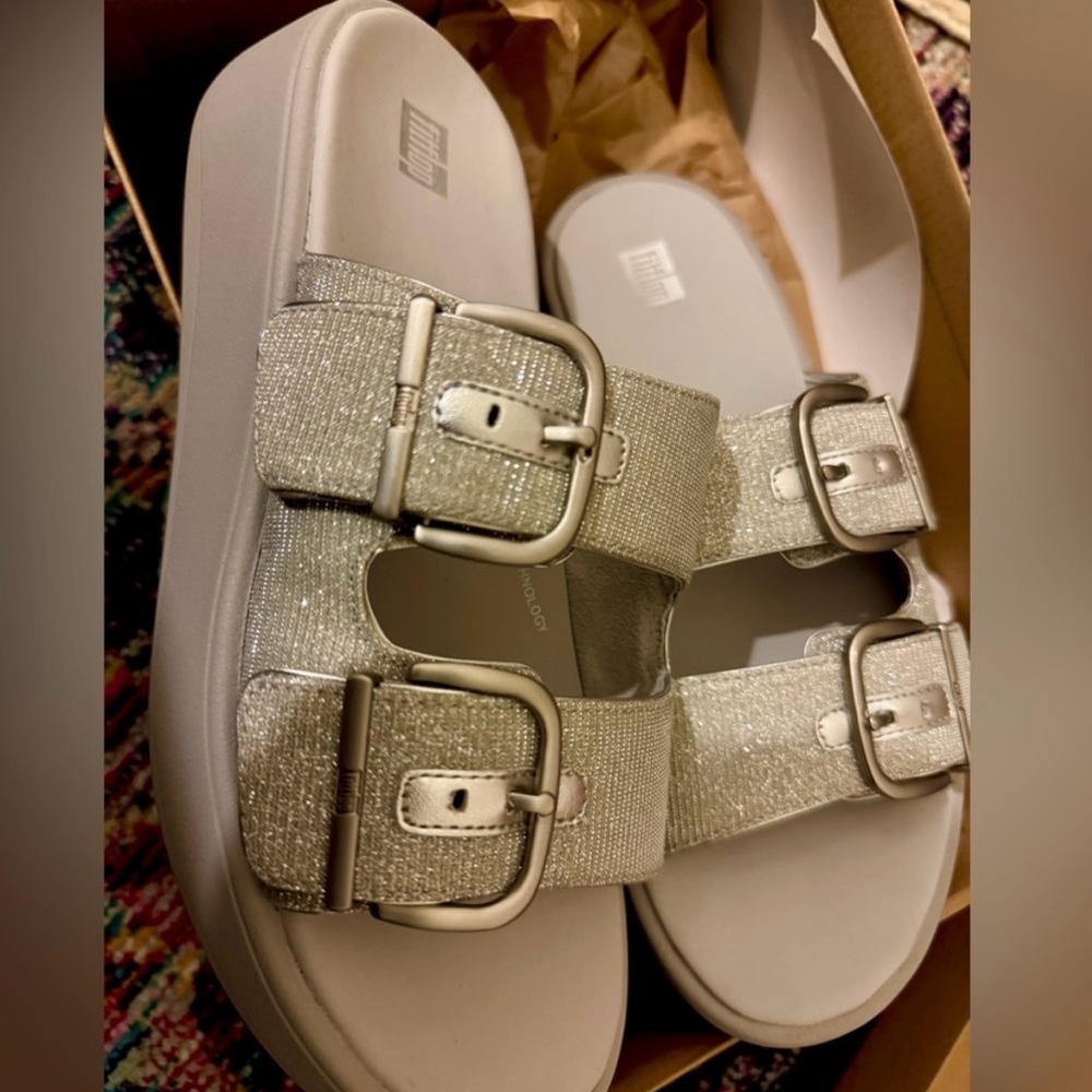 New Puma Silver Sandals with Modern Elegance